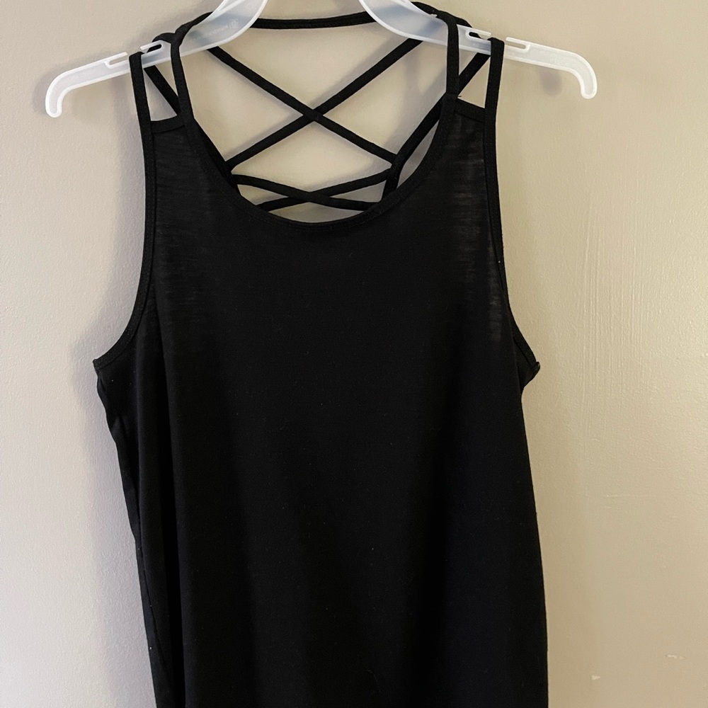 Strappy Athletic Tank Top for Girls, Size M-10
